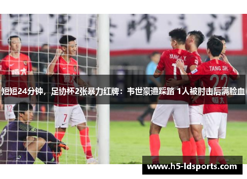 短短24分钟，足协杯2张暴力红牌：韦世豪遭踩踏 1人被肘击后满脸血